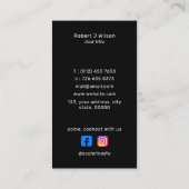 Minimale professionele Logo QR-code Social Media Visitekaartje (Achterkant)