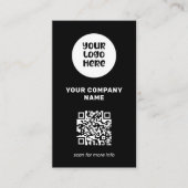 Minimale professionele Logo QR-code Social Media Visitekaartje (Voorkant)