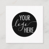 Minimale professionele Logo QR-code Vierkante Visitekaartje (Voorkant)