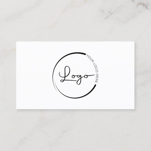 Minimale professionele Logo QR-code Visitekaartje (Achterkant)