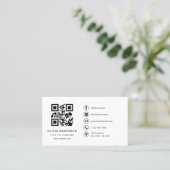 Minimale professionele Logo QR-code Visitekaartje (Staand voorkant)