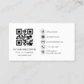 Minimale professionele Logo QR-code Visitekaartje (Voorkant)