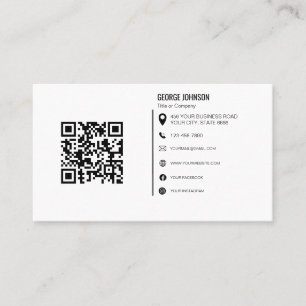 Minimale professionele Logo QR-code Visitekaartje