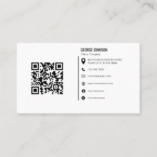 Minimale professionele Logo QR-code Visitekaartje