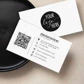 Minimale professionele Logo QR-code Visitekaartje