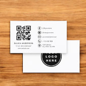 Minimale professionele Logo QR-code Visitekaartje