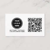 Minimale professionele Logo QR-code Visitekaartje (Voorkant)