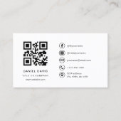 Minimale professionele Logo QR-code Visitekaartje (Voorkant)