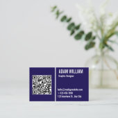 Minimale professionele Logo QR-code Visitekaartje (Staand voorkant)