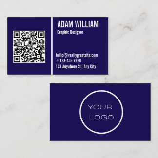 Minimale professionele Logo QR-code Visitekaartje