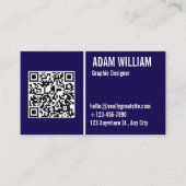 Minimale professionele Logo QR-code Visitekaartje (Voorkant)