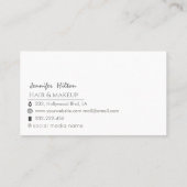 Minimale professionele moderne goudfolie visitekaartje (Achterkant)