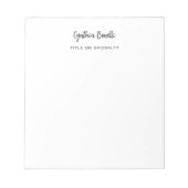 Minimale professionele moderne handgeschreven notitieblok (Voorkant)