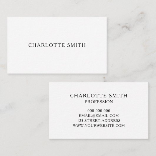 Minimale professionele moderne visitekaartjes (Voorkant / Achterkant)