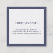 Minimale professionele moderne witte onafhankelijk vierkante visitekaartje (Achterkant)
