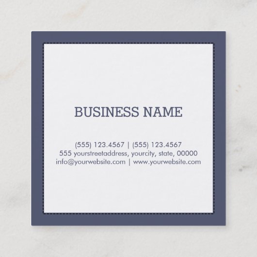 Minimale professionele moderne witte onafhankelijk vierkante visitekaartje (Achterkant)