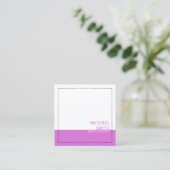 Minimale professionele moderne witte orchidee vierkante visitekaartje (Staand voorkant)
