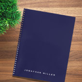 Minimale professionele monogram blauw notitieboek