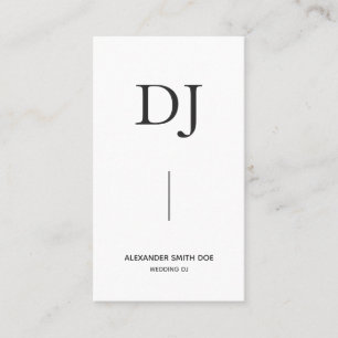 Minimale professionele monogram DJ Visitekaartje