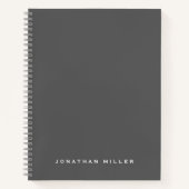 Minimale professionele monogram naam notitieboek (Voorkant)