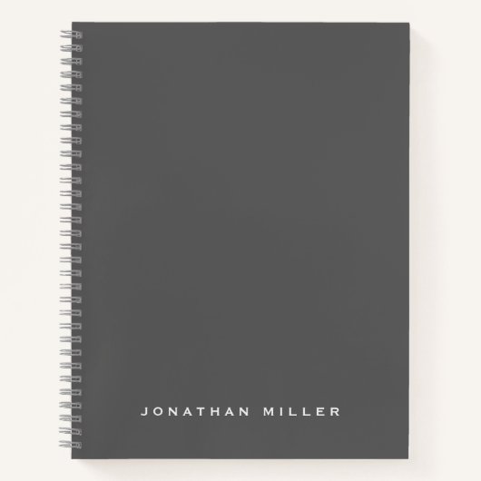 Minimale professionele monogram naam notitieboek (Voorkant)