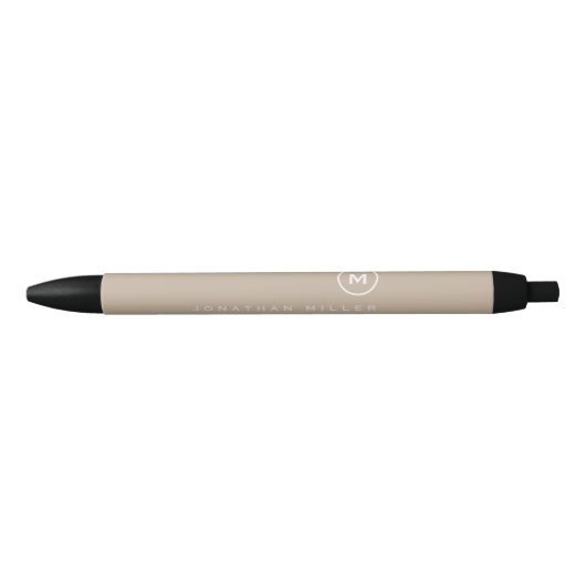 Minimale professionele monogram naam zwarte inkt pen (Voorkant)