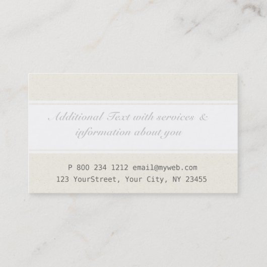 Minimale professionele onderneming Elegant Trendy Visitekaartje (Achterkant)