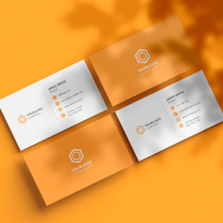 Minimale professionele Oranje pictogrammen Visitekaartje