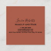 Minimale professionele Oranje Terracotta Boho Afsprakenkaartje (Achterkant)