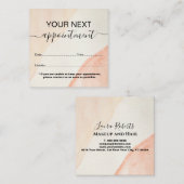 Minimale professionele Oranje Terracotta Boho Appo Afsprakenkaartje (Voorkant / Achterkant)