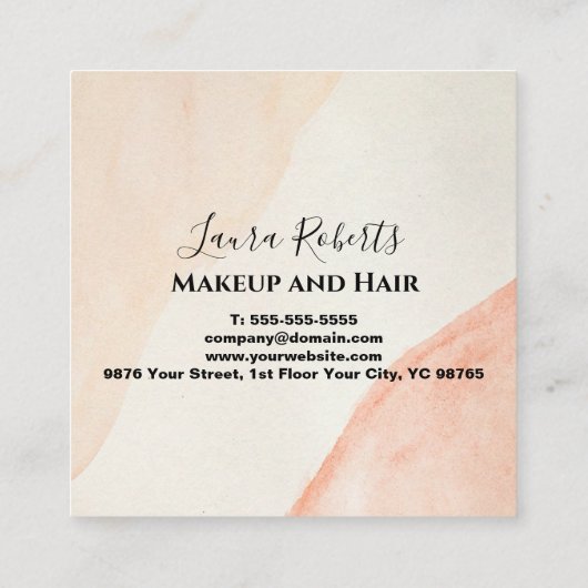 Minimale professionele Oranje Terracotta Boho Appo Afsprakenkaartje (Achterkant)