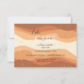 Minimale professionele Oranje Terracotta Cake Care Bedankkaart (Achterkant)