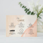 Minimale professionele Oranje Terracotta Cake Care Bedankkaart (Staand voorkant)