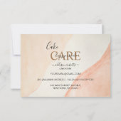 Minimale professionele Oranje Terracotta Cake Care Bedankkaart (Achterkant)