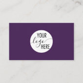 Minimale professionele Paarse onderneming Logo QR Visitekaartje (Voorkant)