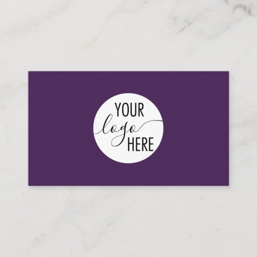 Minimale professionele Paarse onderneming Logo QR Visitekaartje (Voorkant)