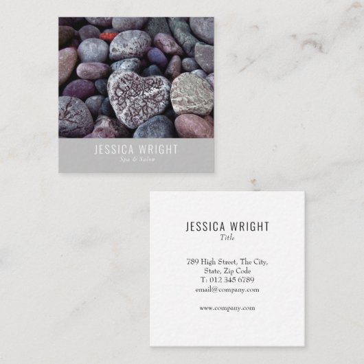 Minimale professionele piekbalken vierkante visitekaartje (Voorkant / Achterkant)