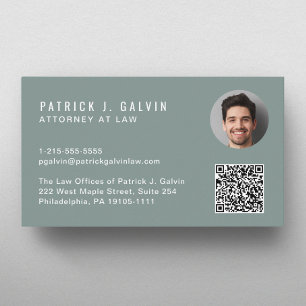 Minimale professionele QR-code Foto Groen Visitekaartje