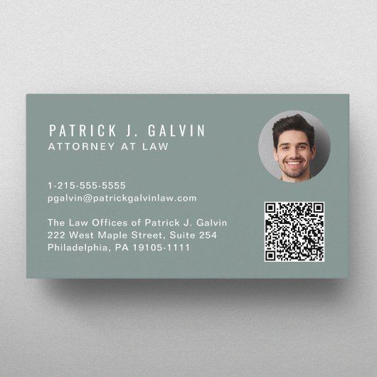 Minimale professionele QR-code Foto Groen Visitekaartje