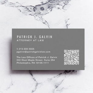 Minimale professionele QR code grijs Visitekaartje
