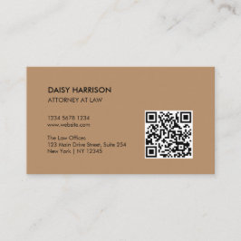 Minimale professionele QR code lichtbruin Visitekaartje