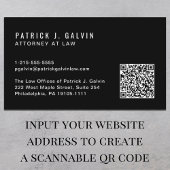 Minimale professionele QR-code - Logo zwart Visitekaartje