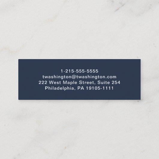 Minimale professionele QR-code Stijlvol script bla Mini Visitekaartje (Achterkant)