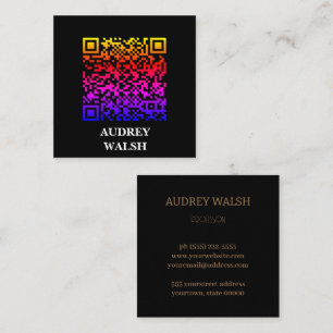 Minimale professionele QR-code Vierkante Visitekaartje