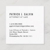 Minimale professionele QR-code Vierkante Visitekaartje (Voorkant)