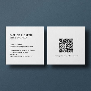 Minimale professionele QR-code Vierkante Visitekaartje