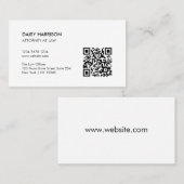 Minimale professionele QR-code Wit Visitekaartje (Voorkant / Achterkant)