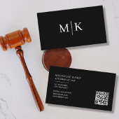 Minimale professionele QR-code zwart Visitekaartje