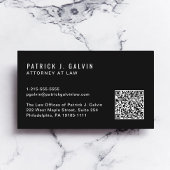 Minimale professionele QR-code zwart Visitekaartje