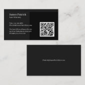 Minimale Professionele QR-code Zwarte Zakelijke Ka Visitekaartje (Voorkant / Achterkant)